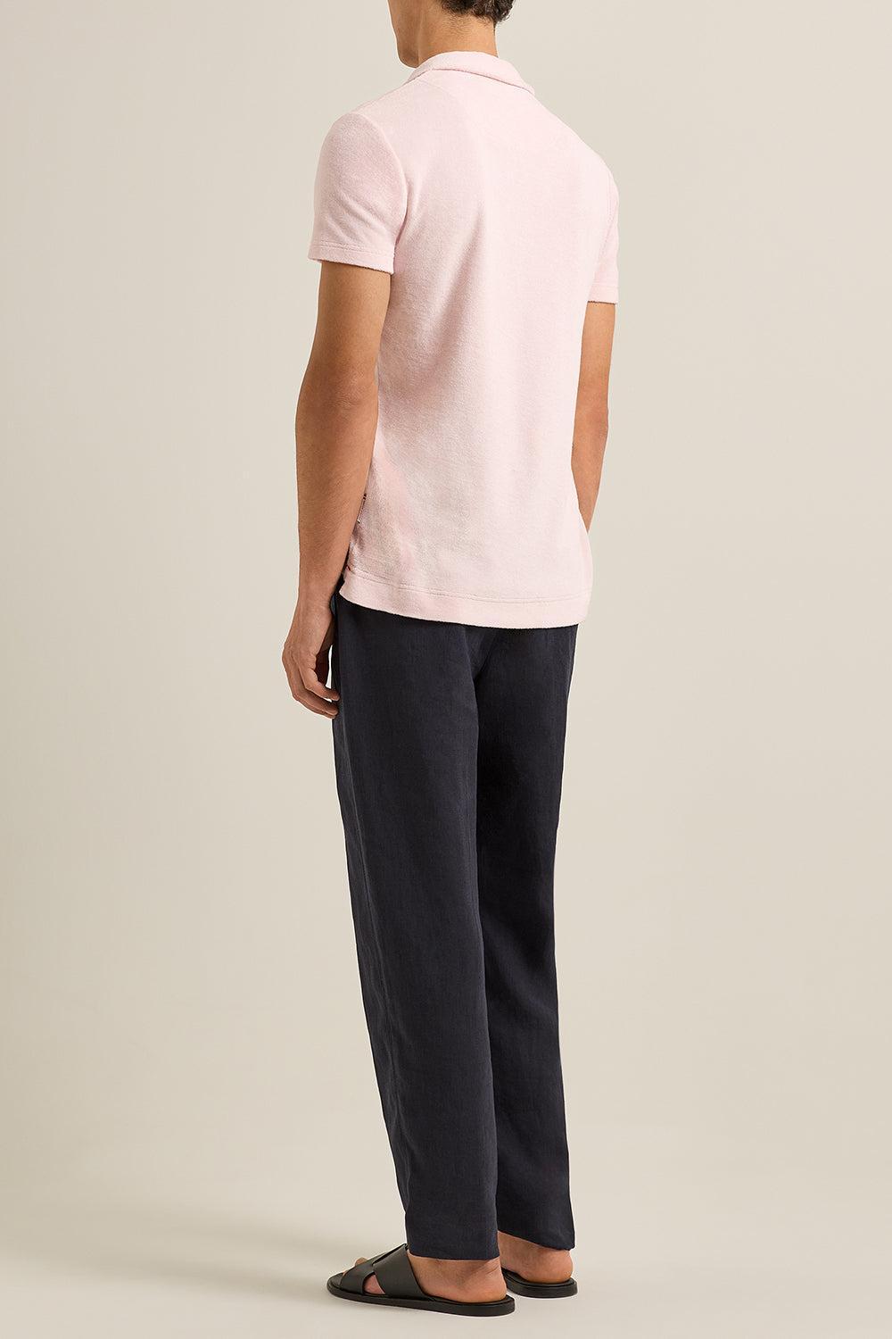 Terry Towelling Polo - Macaron Pink-PINK-S-MENSCLOTHINGTEE-ORLEBAR BROWN