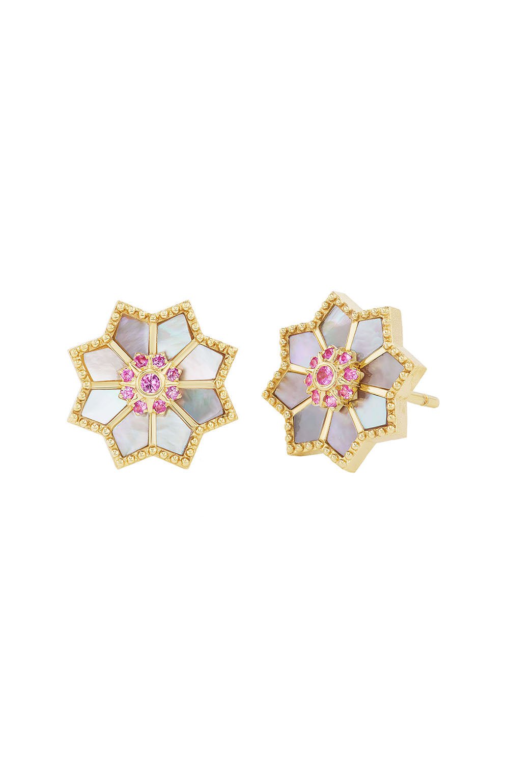 ORLY MARCEL-FEZ PEARL STUD EARRINGS-YELLOW GOLD