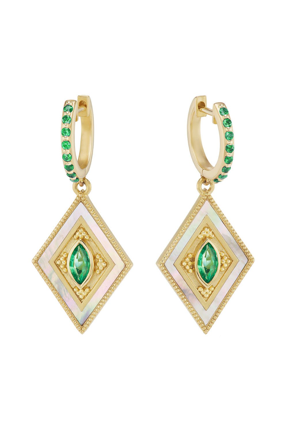ORLY MARCEL-AJNA HANGING EARRINGS-YELLOW GOLD