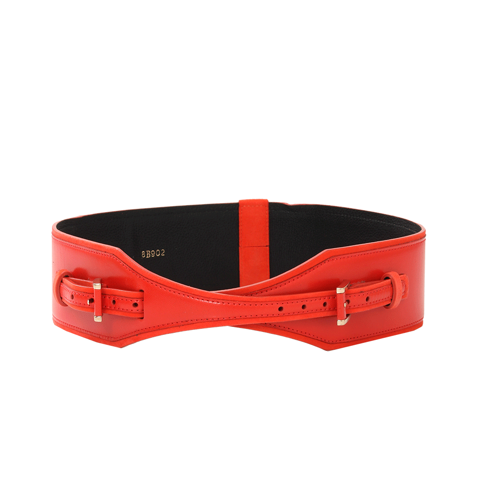 OSCAR DE LA RENTA-Double Buckle Leather Belt-