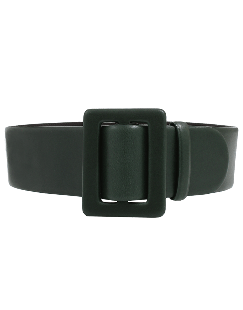 OSCAR DE LA RENTA-Rectangle Buckle Wide Belt-