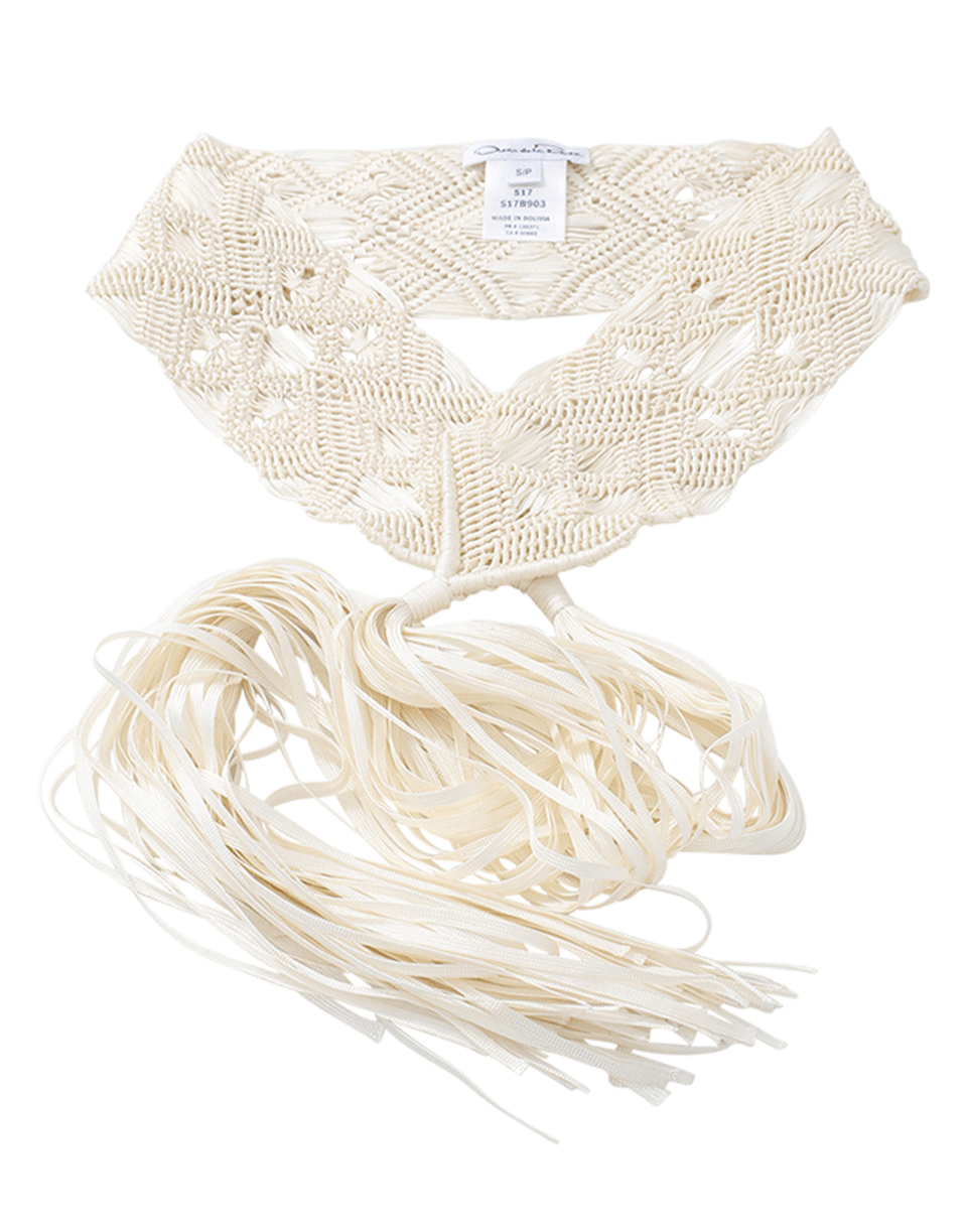 OSCAR DE LA RENTA-Woven Tie Front Belt-