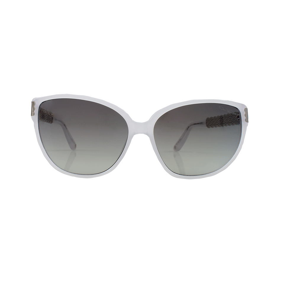 OSCAR DE LA RENTA-Ivory And Silver Sunglasses-IVORY