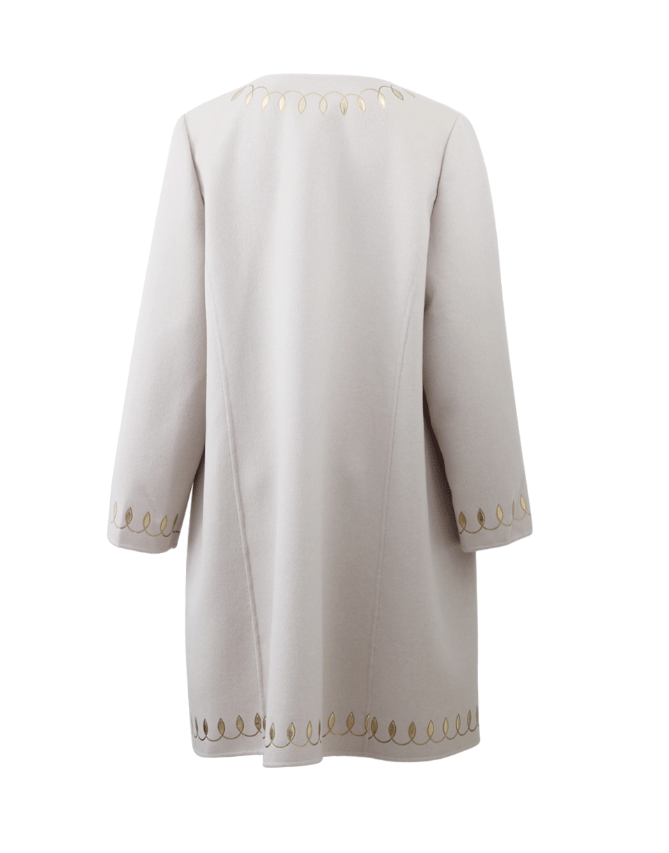 OSCAR DE LA RENTA-Gold Stamp Cashgora Coat-BEIGE