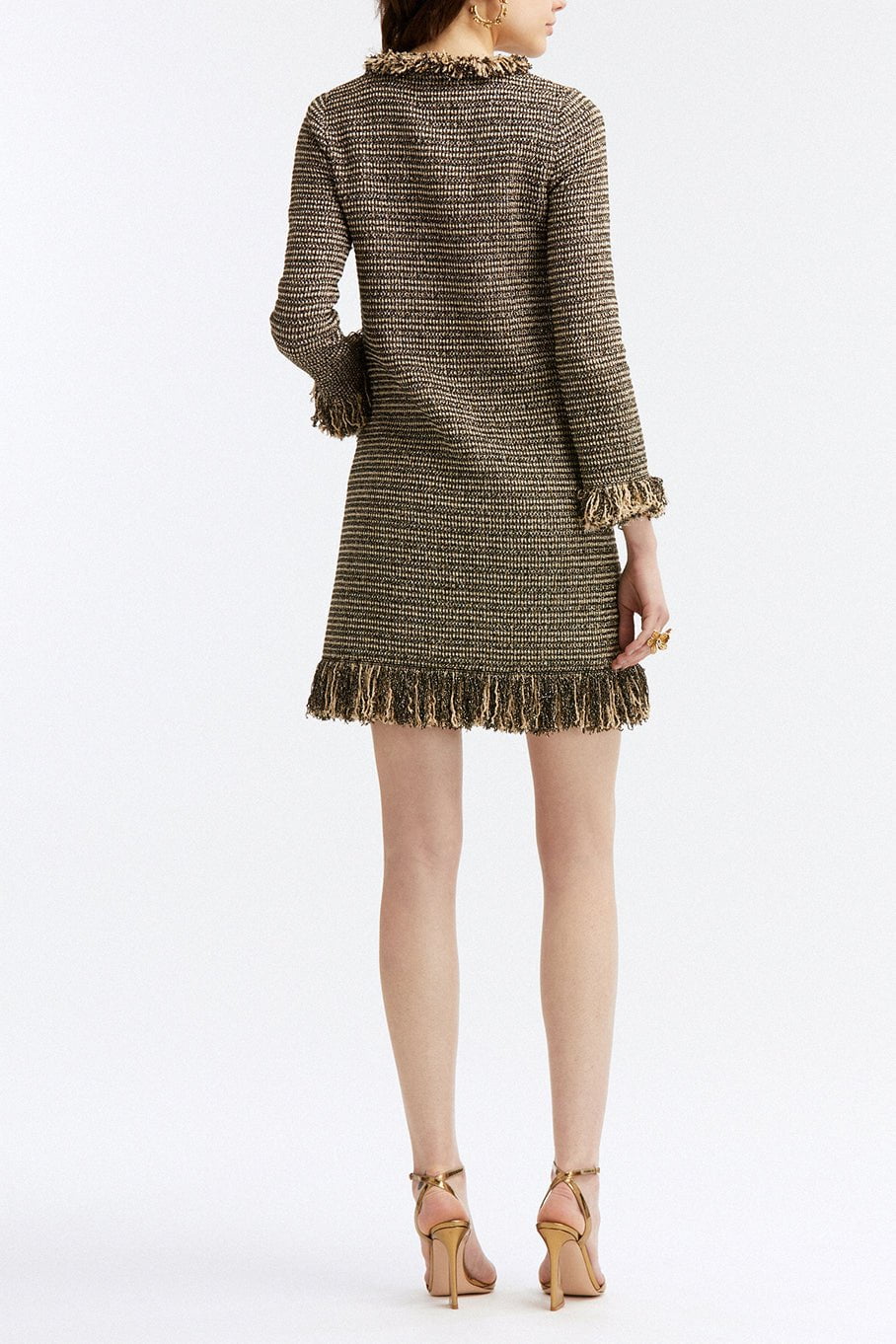 OSCAR DE LA RENTA-Fringe Detail Pocket Coat-