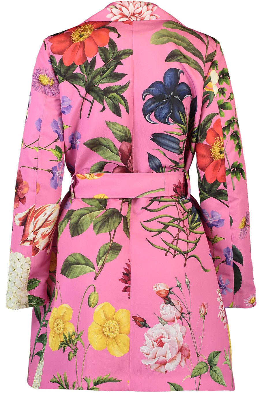 OSCAR DE LA RENTA-Floral Faille Trench Coat-