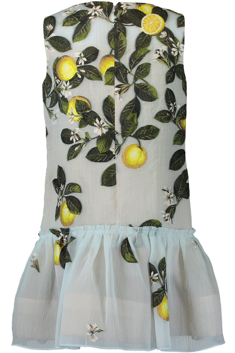 OSCAR DE LA RENTA-Sleeveless Fil Coupe Day Dress-AQUA