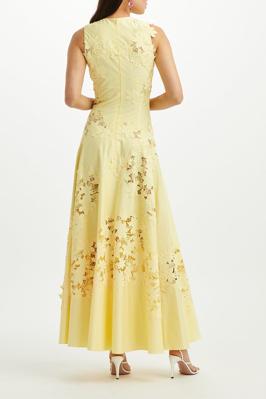 OSCAR DE LA RENTA-Tiger Lily Guipure Dress-BANANA