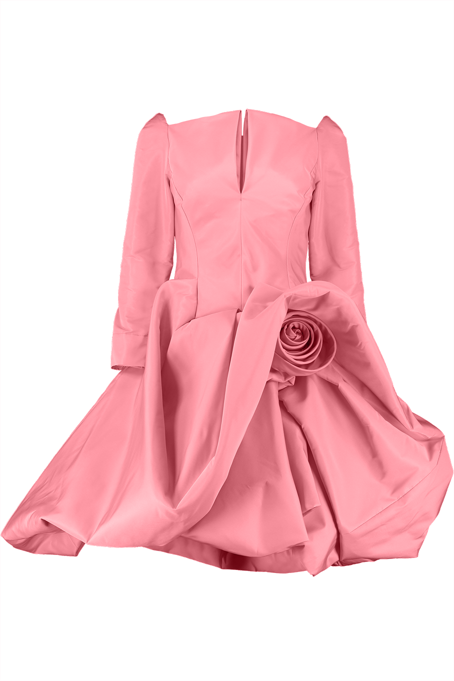 OSCAR DE LA RENTA-Long Sleeve Voluminous Dress-BEGONIA