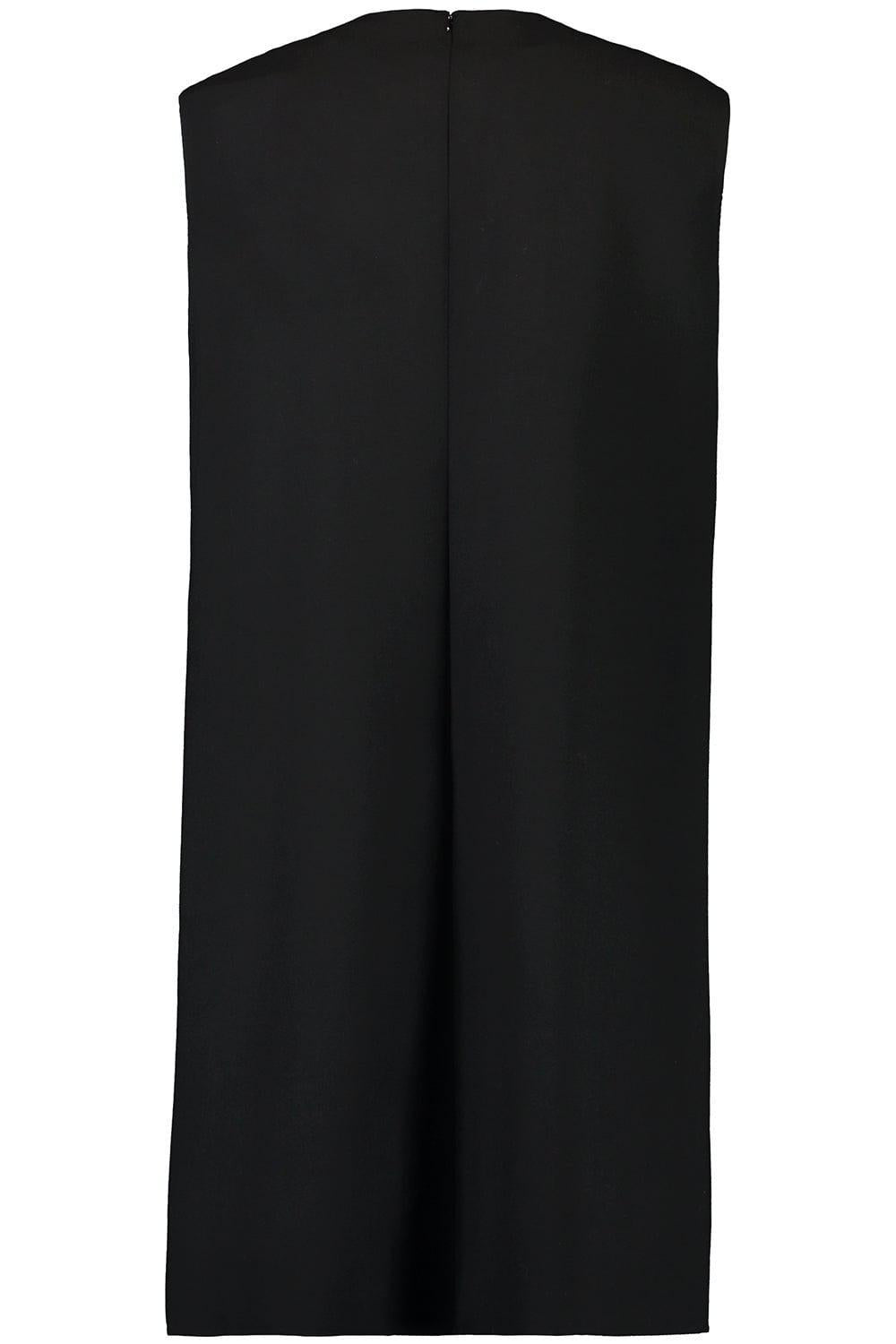 OSCAR DE LA RENTA-Sunflower Brooch Shift Dress-BLACK