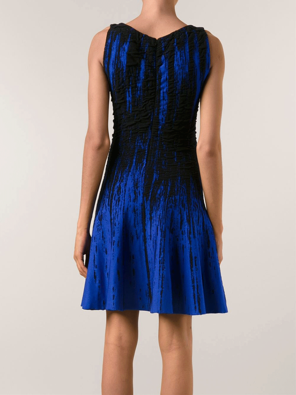 OSCAR DE LA RENTA-Bateau Neck Flounce Bottom Dress-