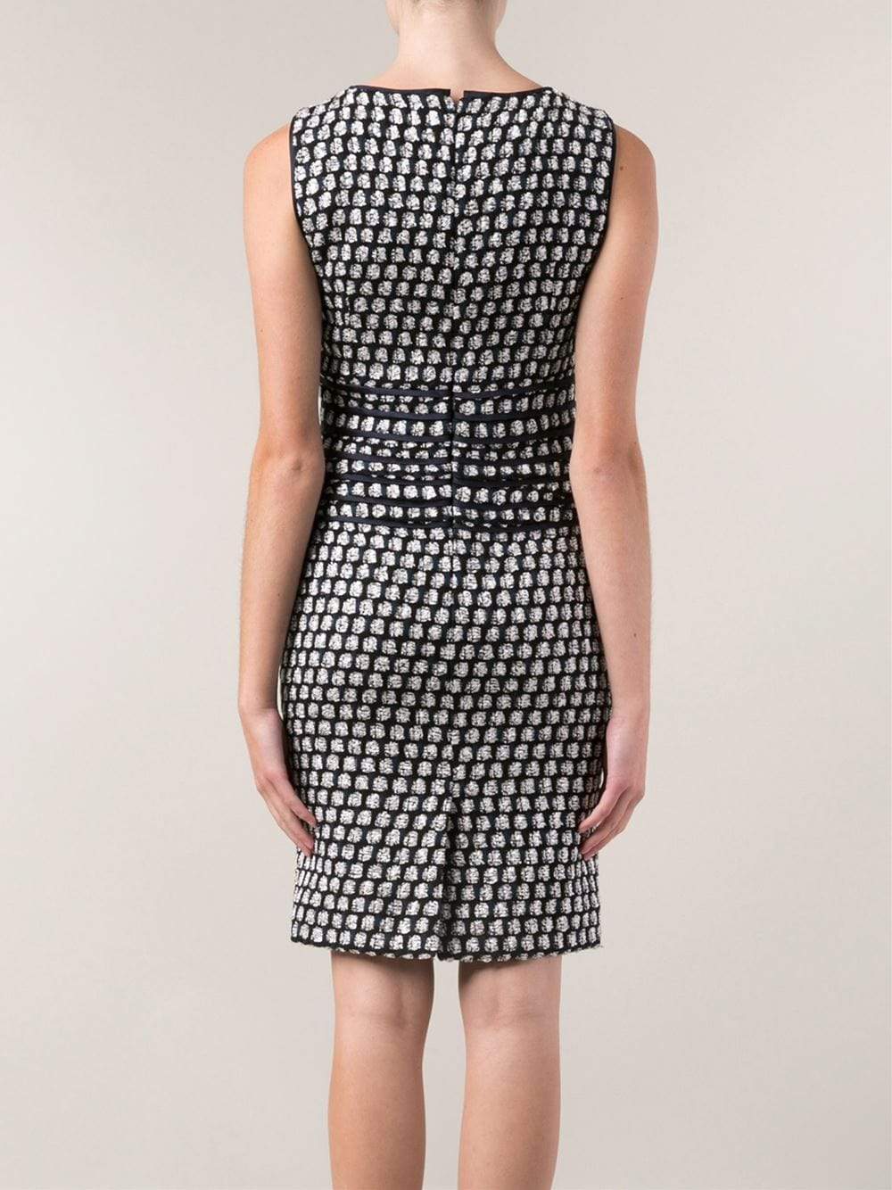 OSCAR DE LA RENTA-Tweed Dress With Banded Waist-