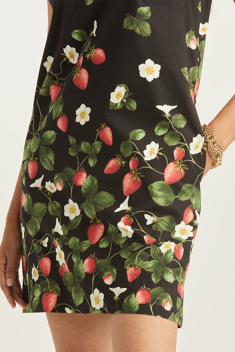 OSCAR DE LA RENTA-Strawberry Blossom Shift Dress-