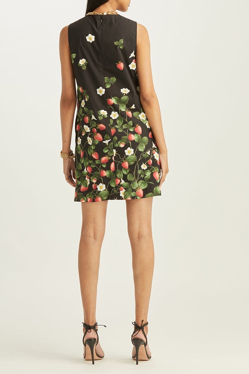 OSCAR DE LA RENTA-Strawberry Blossom Shift Dress-