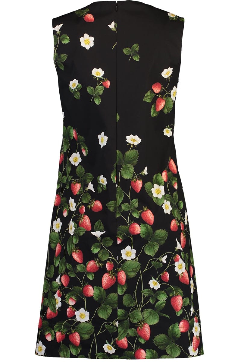 OSCAR DE LA RENTA-Strawberry Blossom Shift Dress-
