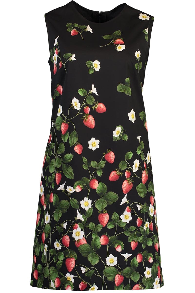 OSCAR DE LA RENTA-Strawberry Blossom Shift Dress-