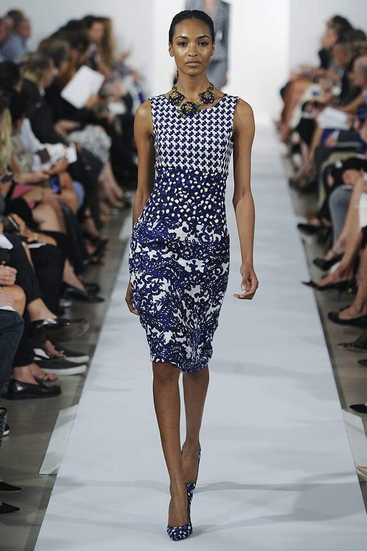 OSCAR DE LA RENTA-Jewel Neckline Dress With Belt-