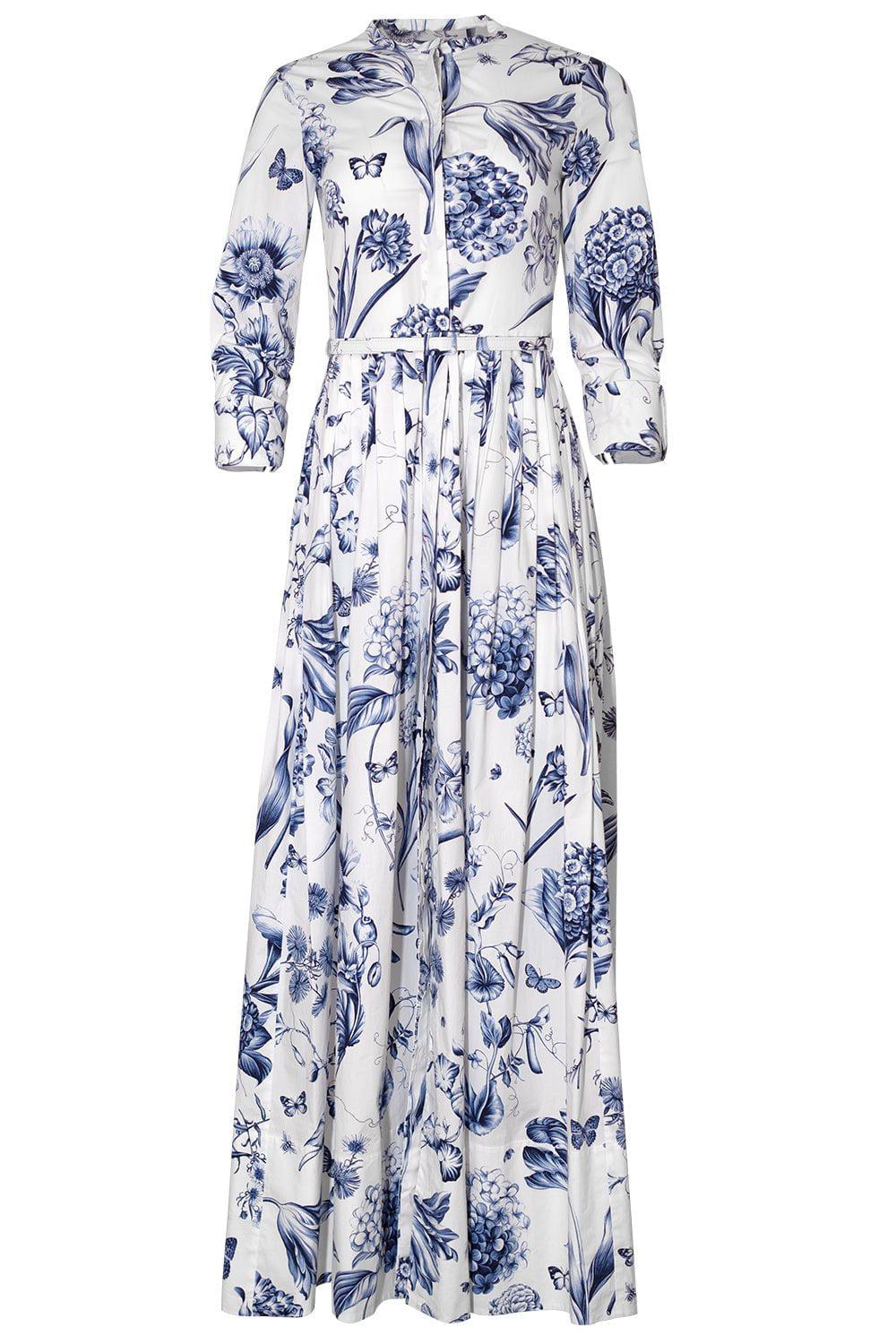 blue and white toile dress Floral Toile Dress