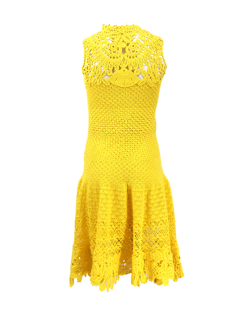 OSCAR DE LA RENTA-Drop Waist Crochet Dress-