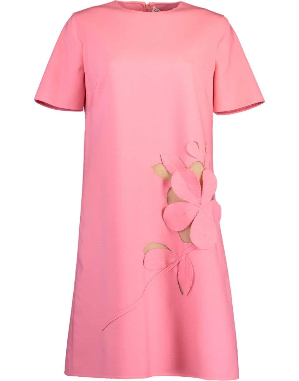 OSCAR DE LA RENTA-Carnation Crewneck Day Dress-