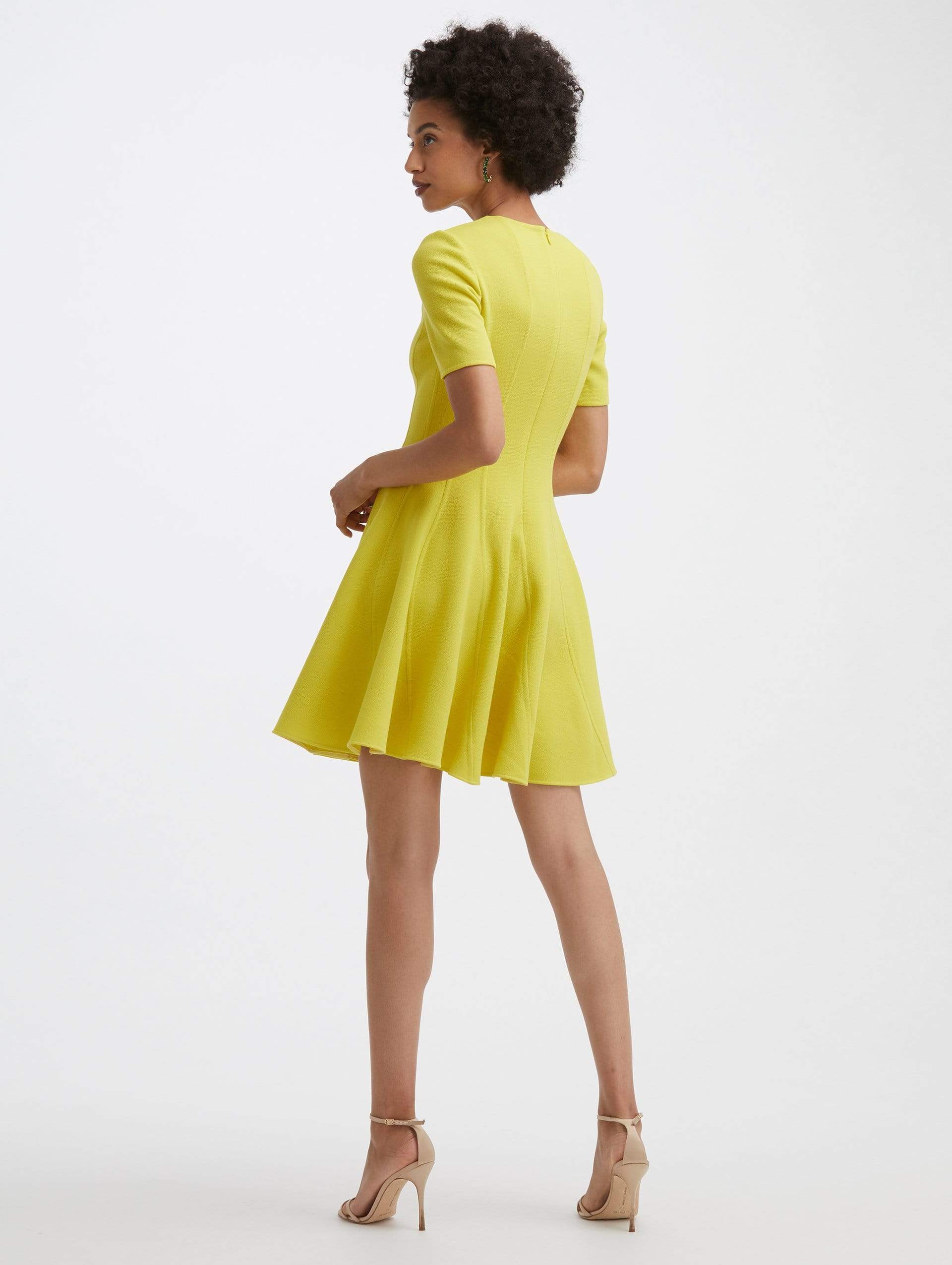 OSCAR DE LA RENTA-Circular Cut Panel Dress-