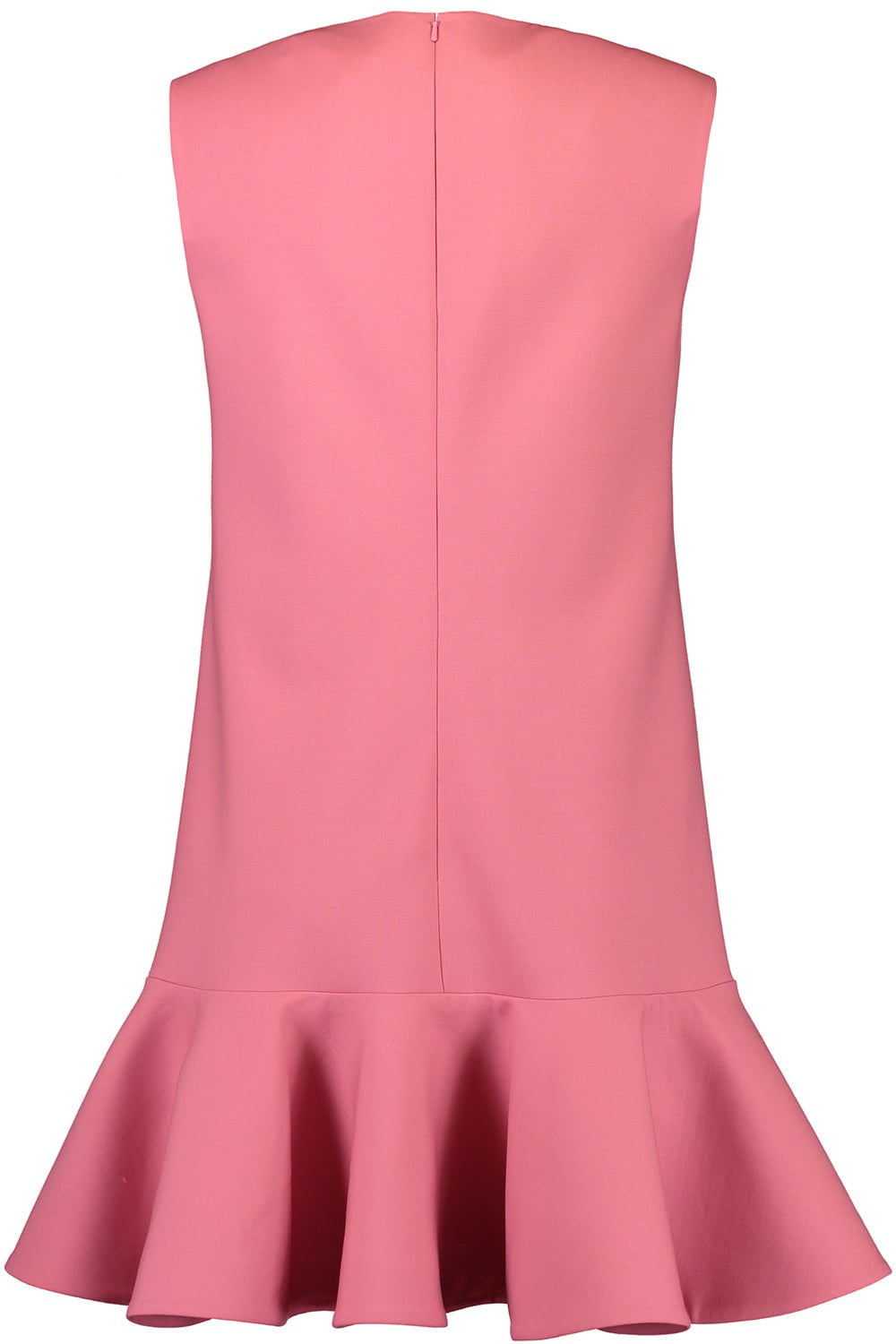 OSCAR DE LA RENTA-Sleeveless Flounce Mini Dress - Dark Rose-