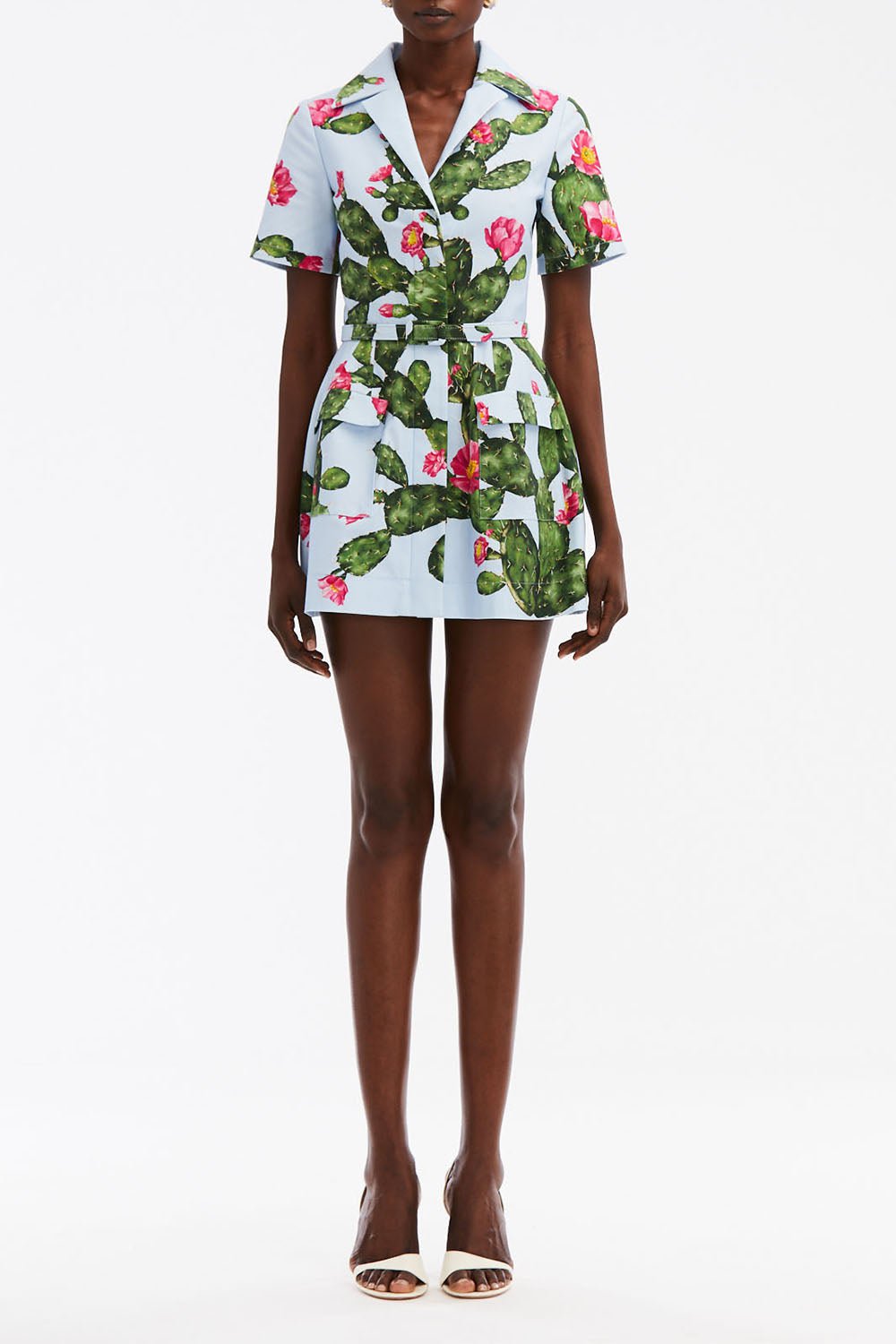 OSCAR DE LA RENTA-Belted Mini Dress-