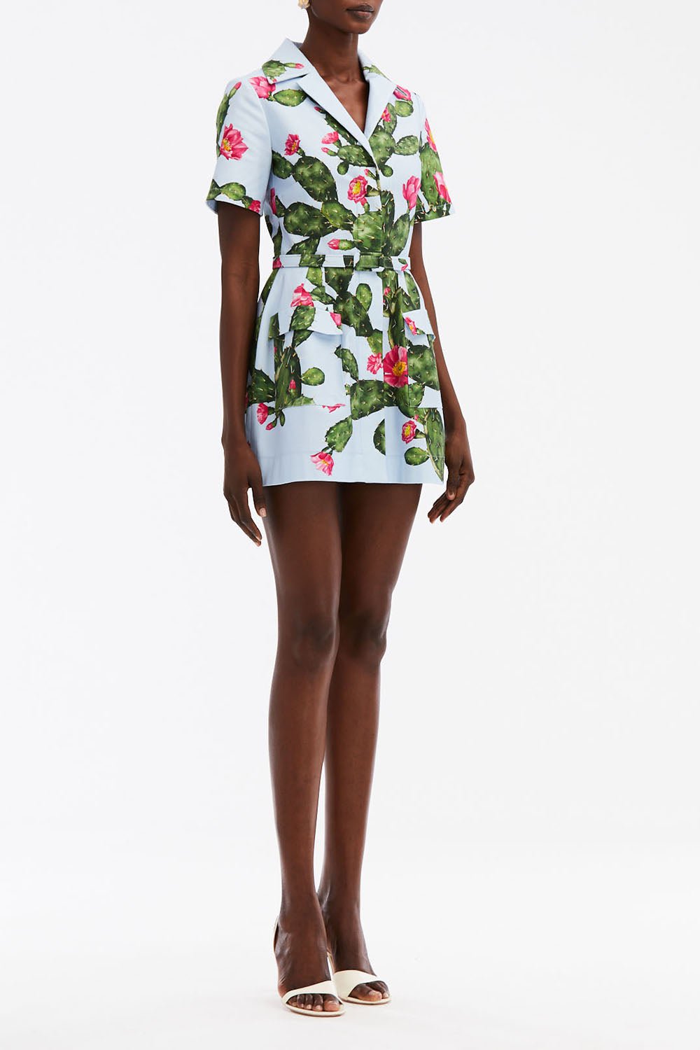 OSCAR DE LA RENTA-Belted Mini Dress-