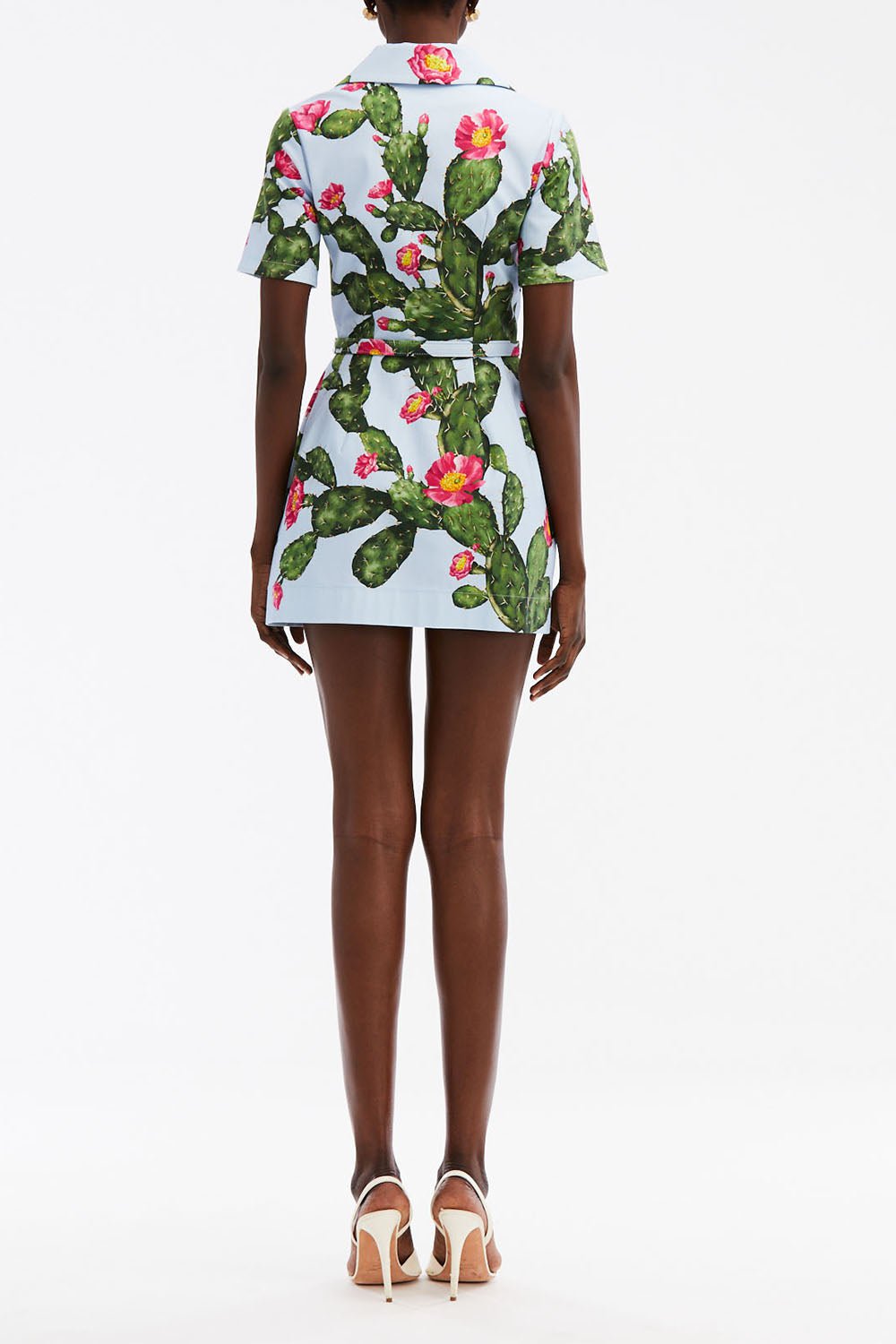 OSCAR DE LA RENTA-Belted Mini Dress-