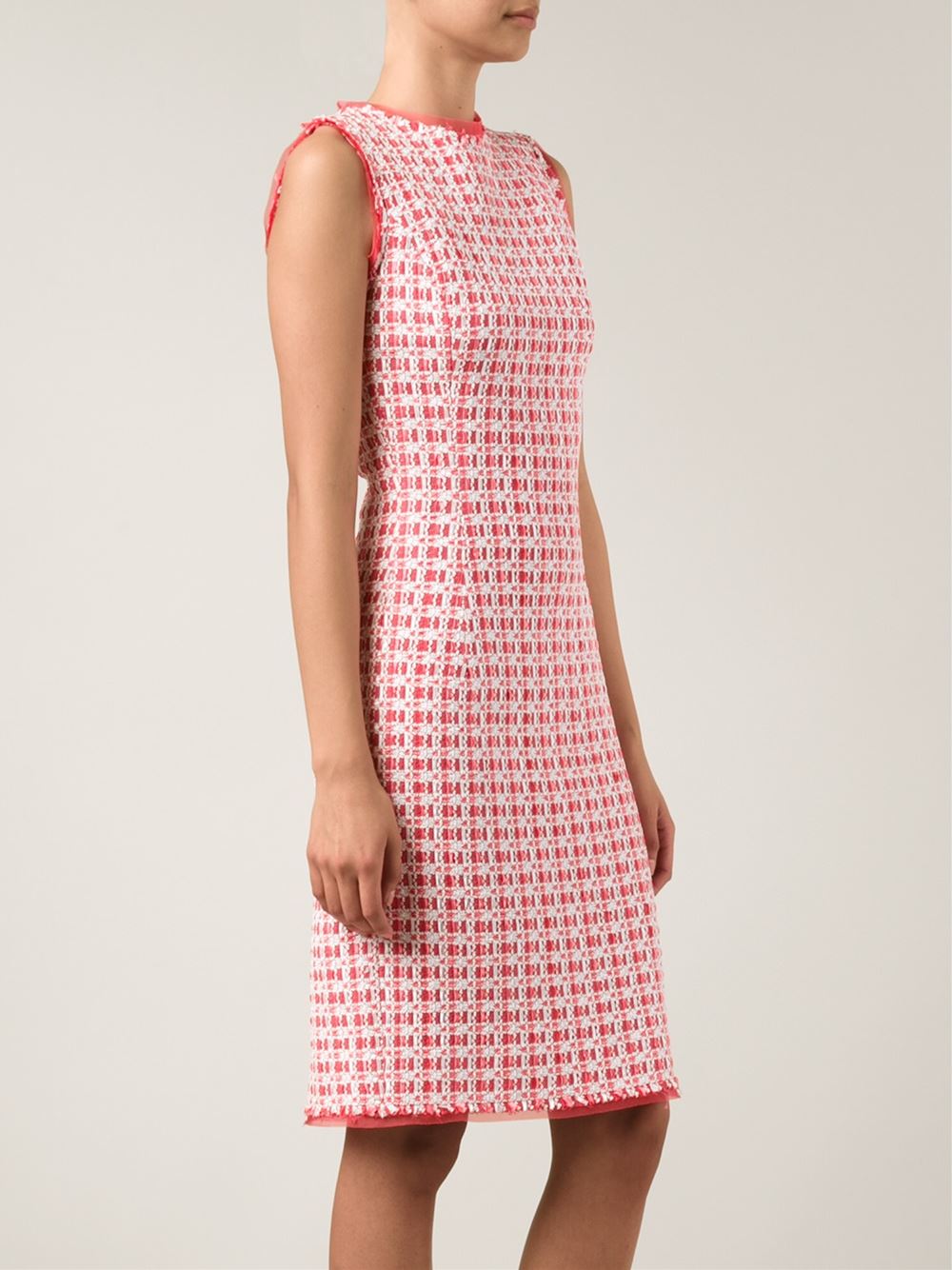 OSCAR DE LA RENTA-Tweed Pencil Dress-