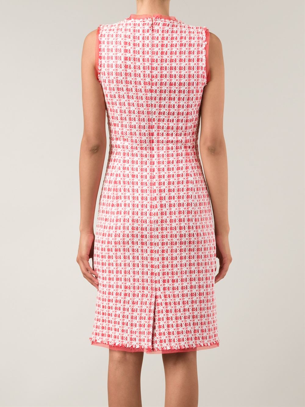 OSCAR DE LA RENTA-Tweed Pencil Dress-
