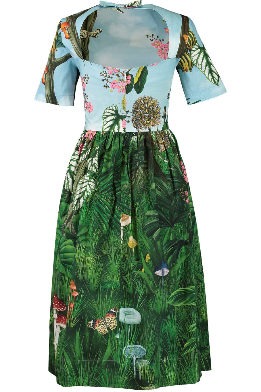 OSCAR DE LA RENTA-Botanical Forest Cotton Dress-