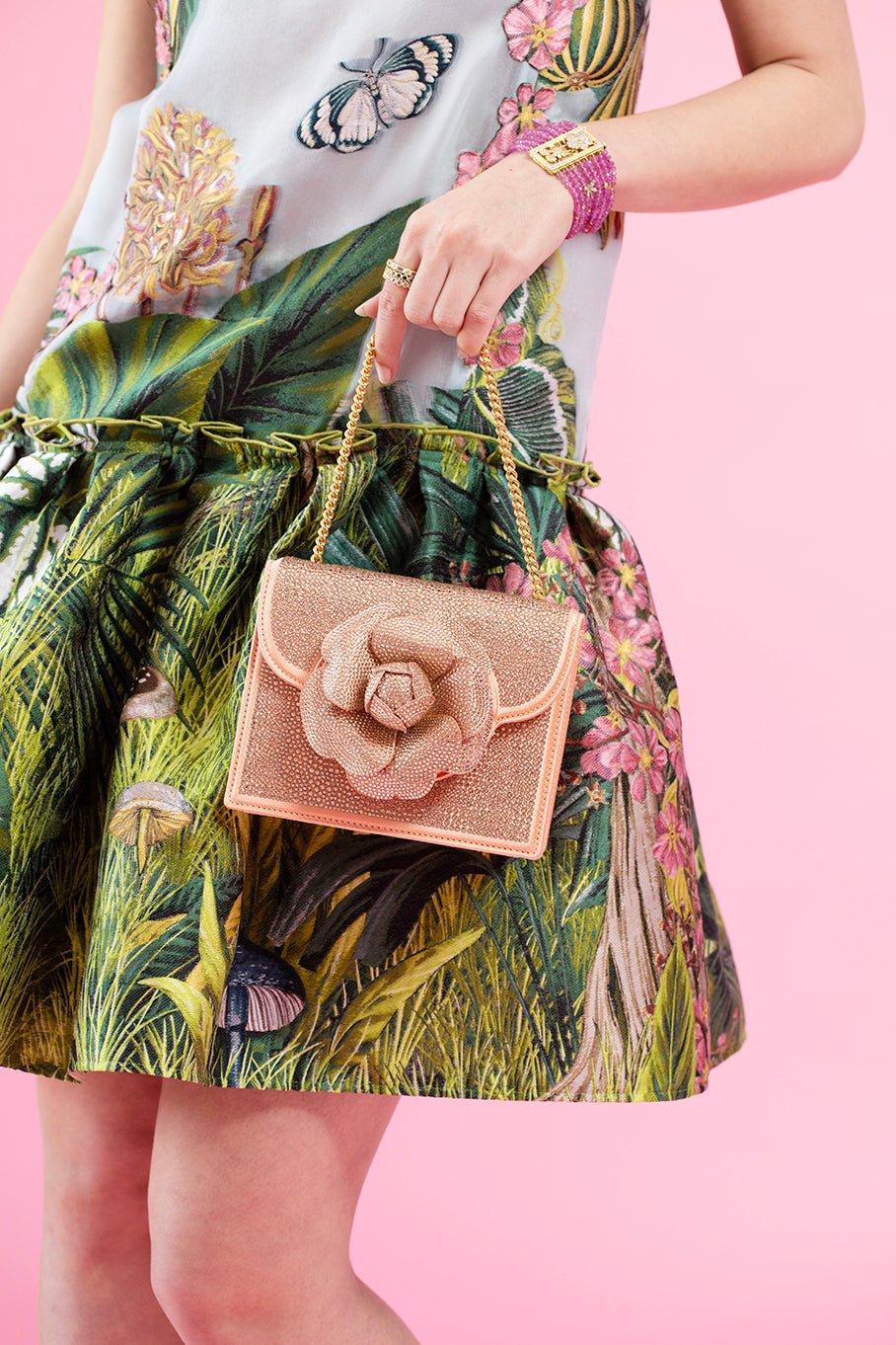 OSCAR DE LA RENTA-Sleeveless Botanical Peplum-