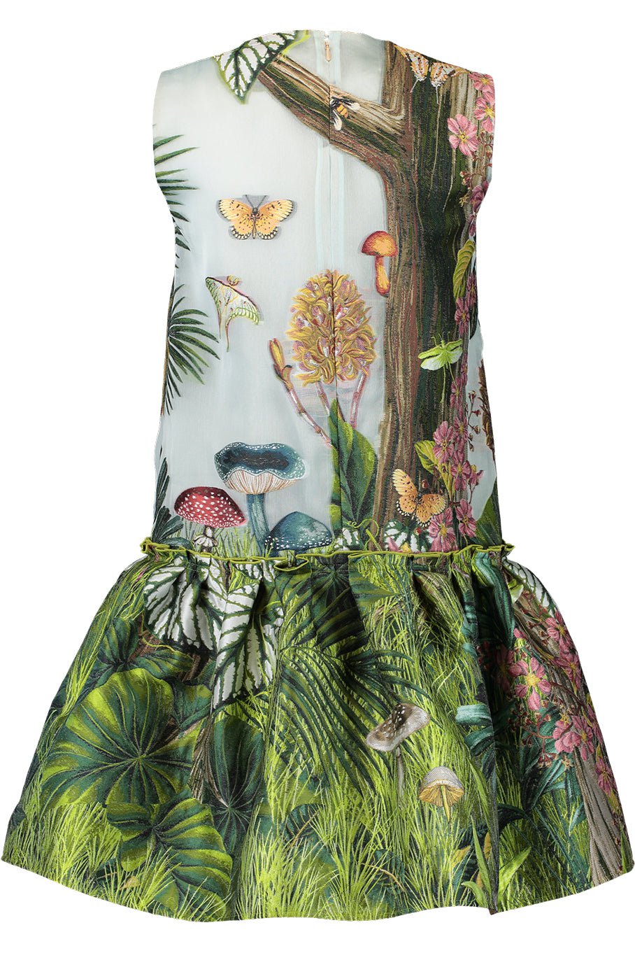 OSCAR DE LA RENTA-Sleeveless Botanical Peplum-