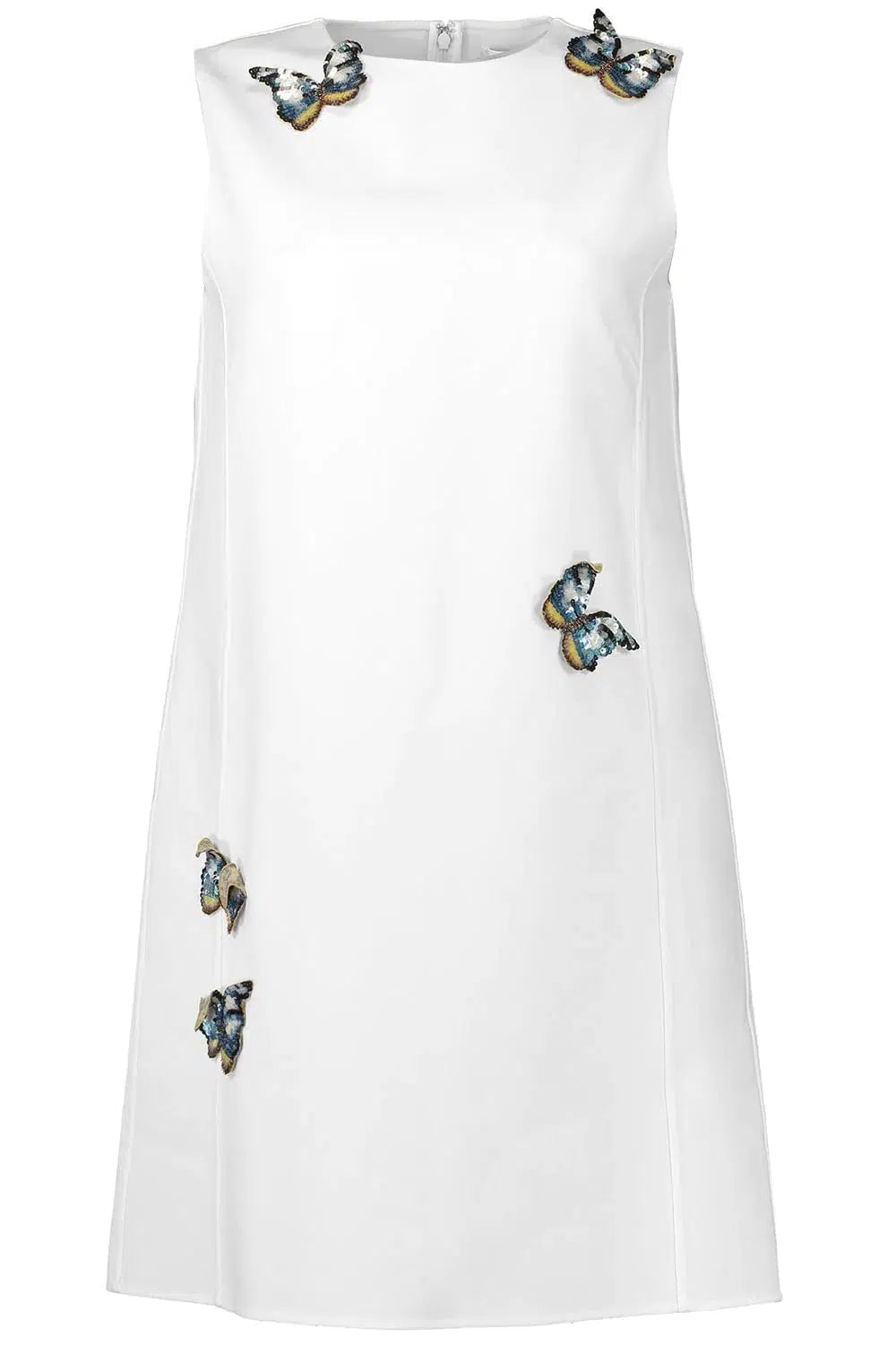 OSCAR DE LA RENTA-Butterfly Embroidered Shift Dress-