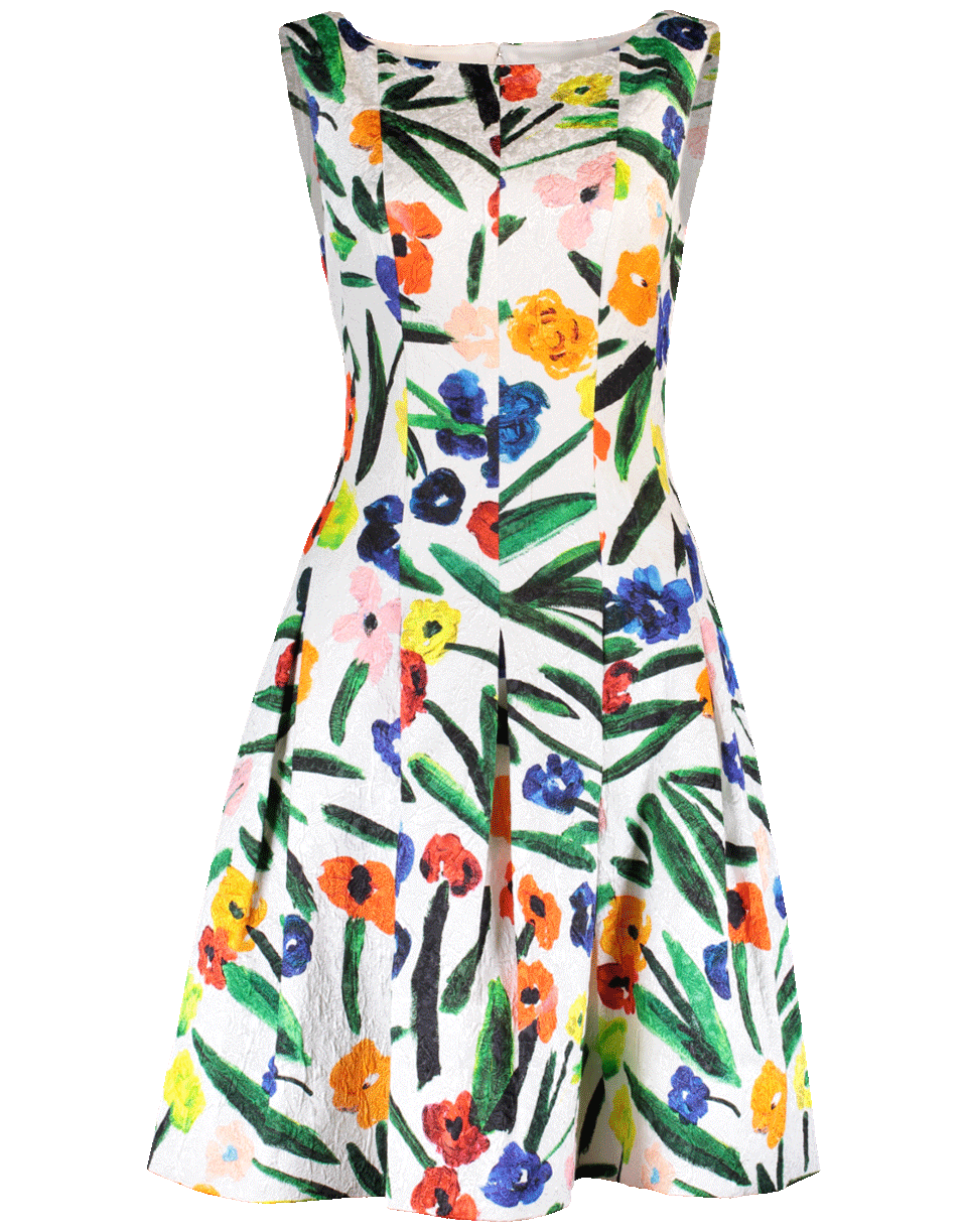 OSCAR DE LA RENTA-Floral Print Dress-