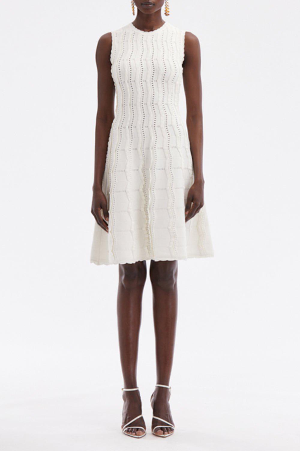 OSCAR DE LA RENTA-Sleeveless Fit And Flare Dress-