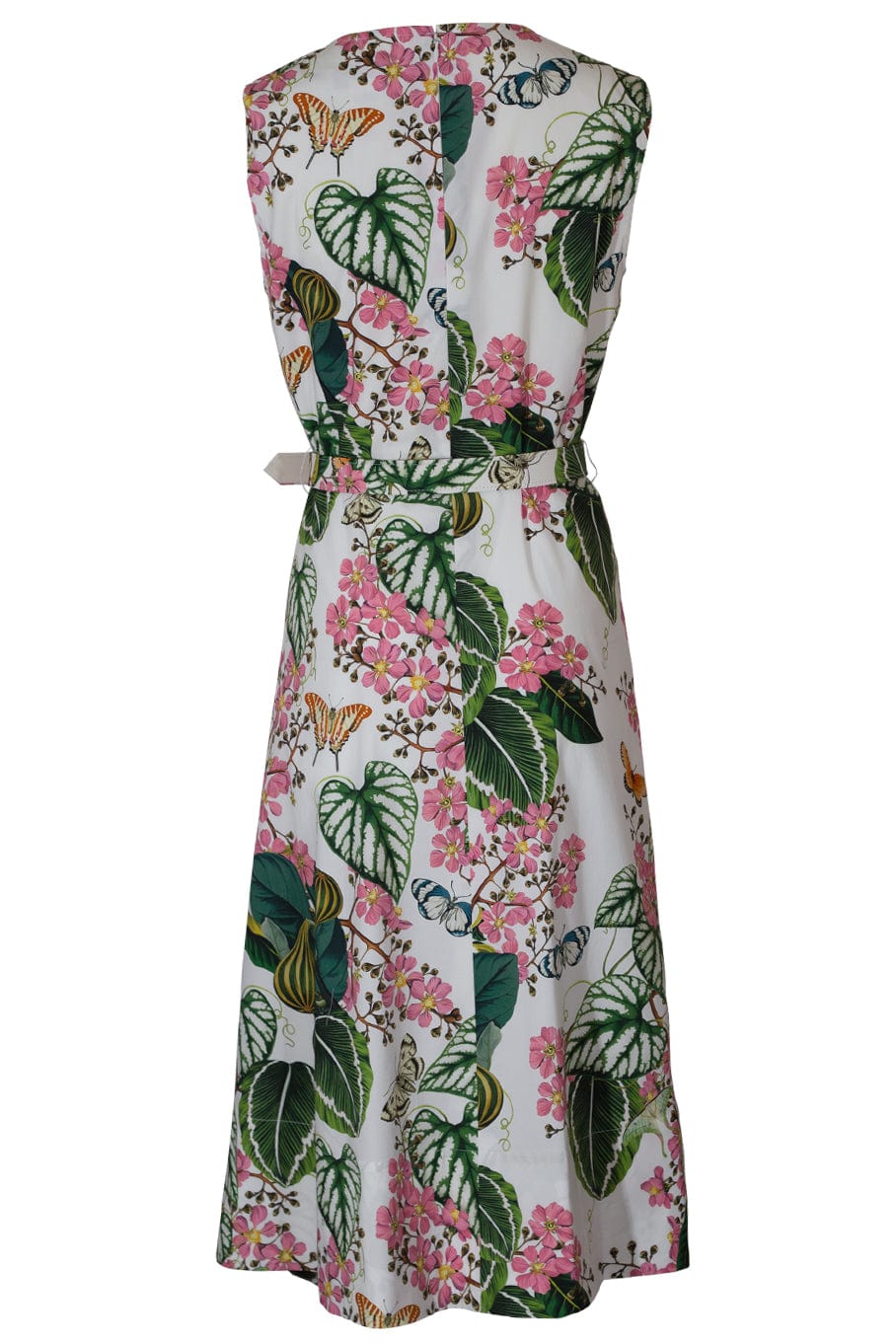 OSCAR DE LA RENTA-Sleeveless Mixed Botanical Dress-