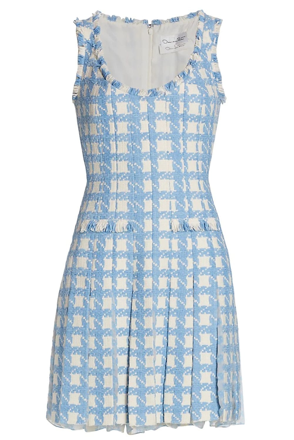 OSCAR DE LA RENTA-Gingham Tweed Dress-