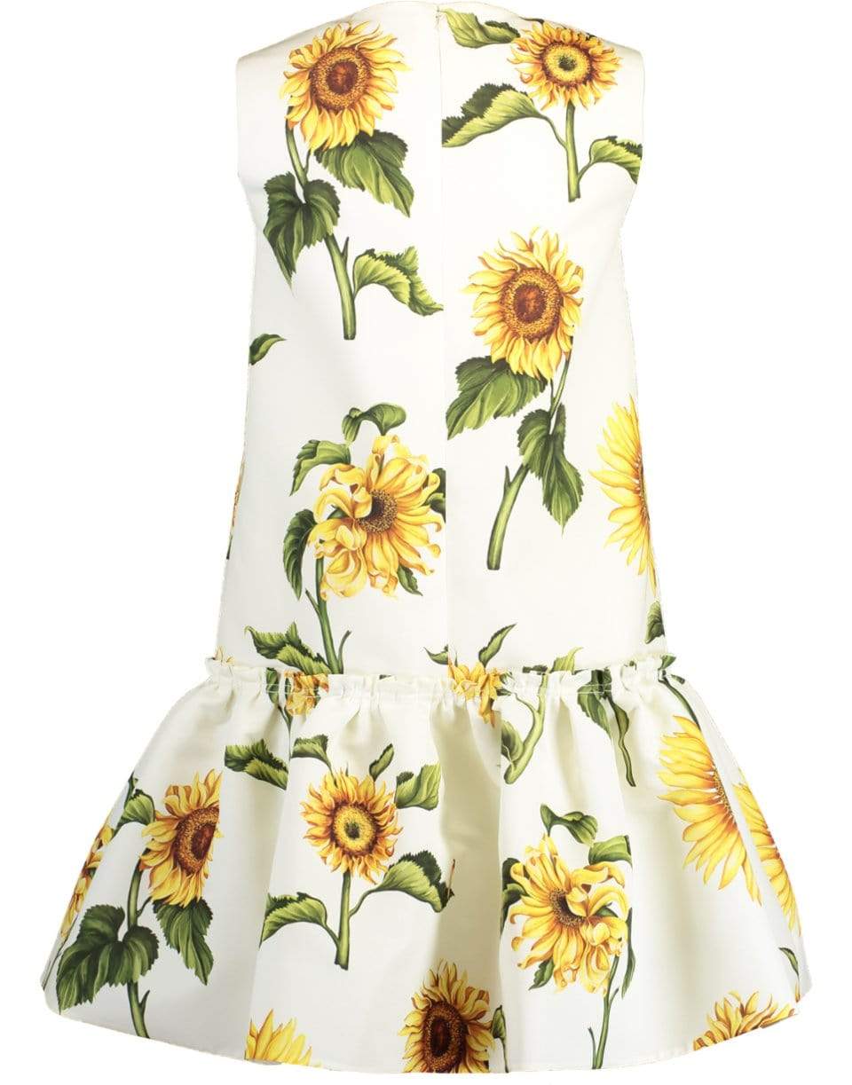 OSCAR DE LA RENTA-Sunflower Faille Drop Waist Dress-