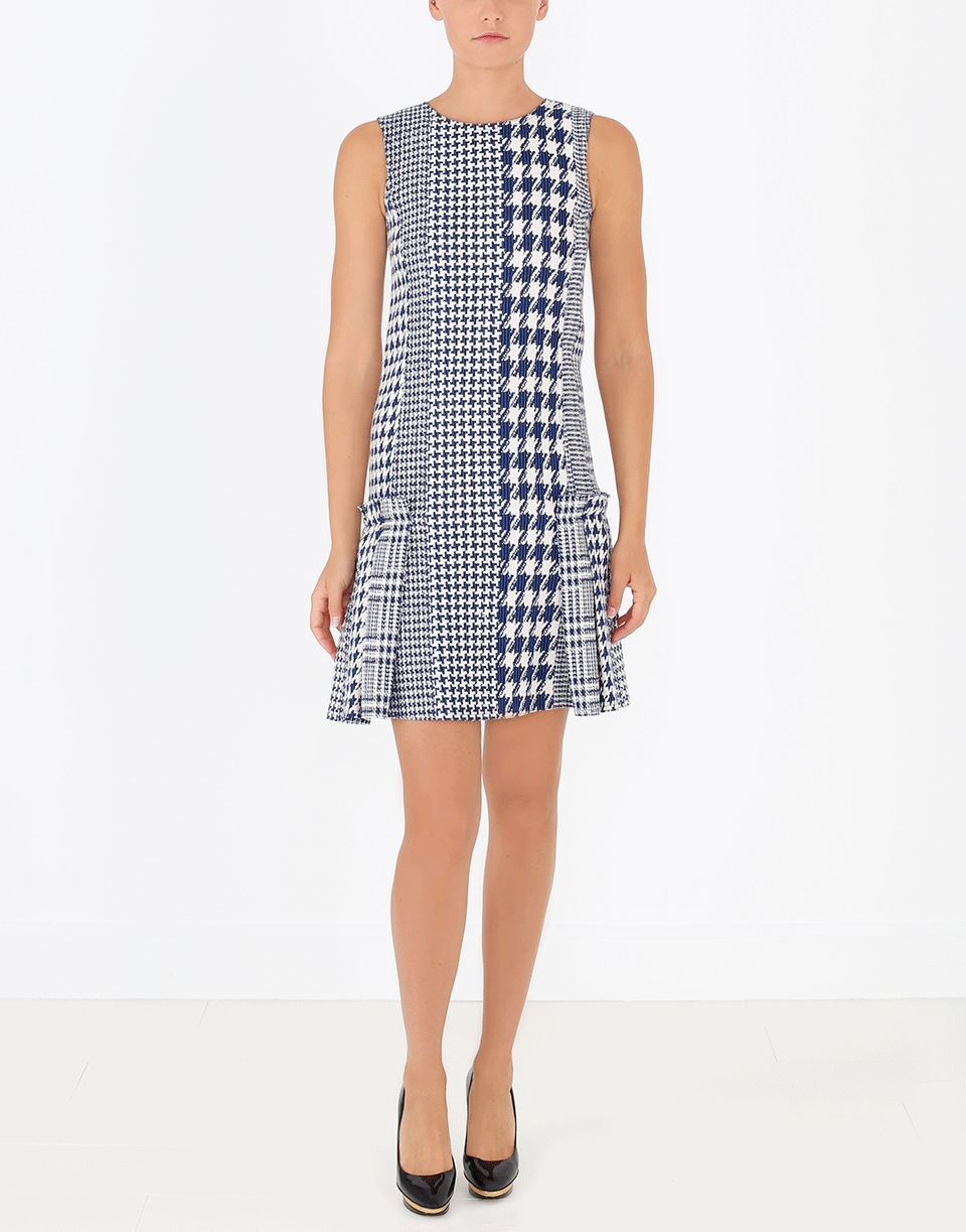 OSCAR DE LA RENTA-Glen Plaid Dress-