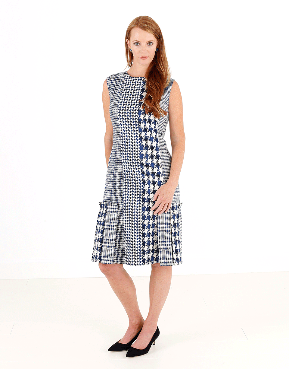 OSCAR DE LA RENTA-Glen Plaid Dress-