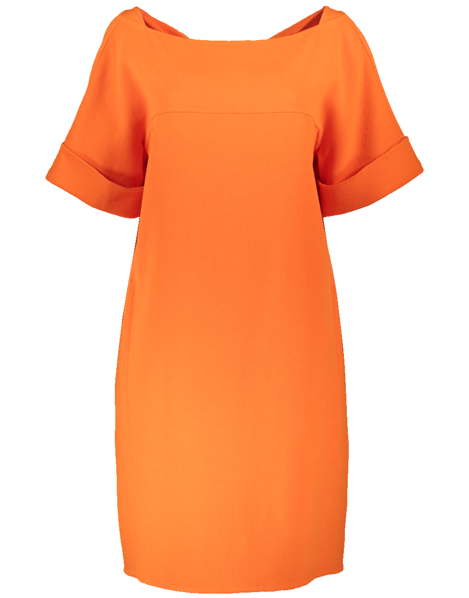 OSCAR DE LA RENTA-Bateau Back Tied Neckline Dress-