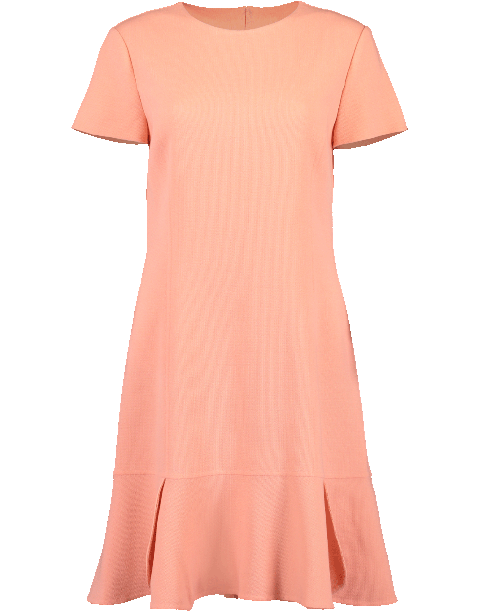 OSCAR DE LA RENTA-Crewneck Flounce Bottom Dress-