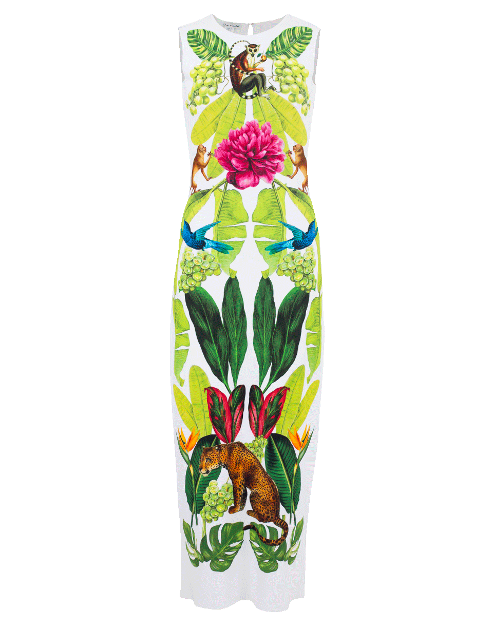 OSCAR DE LA RENTA-Knit Printed Dress-