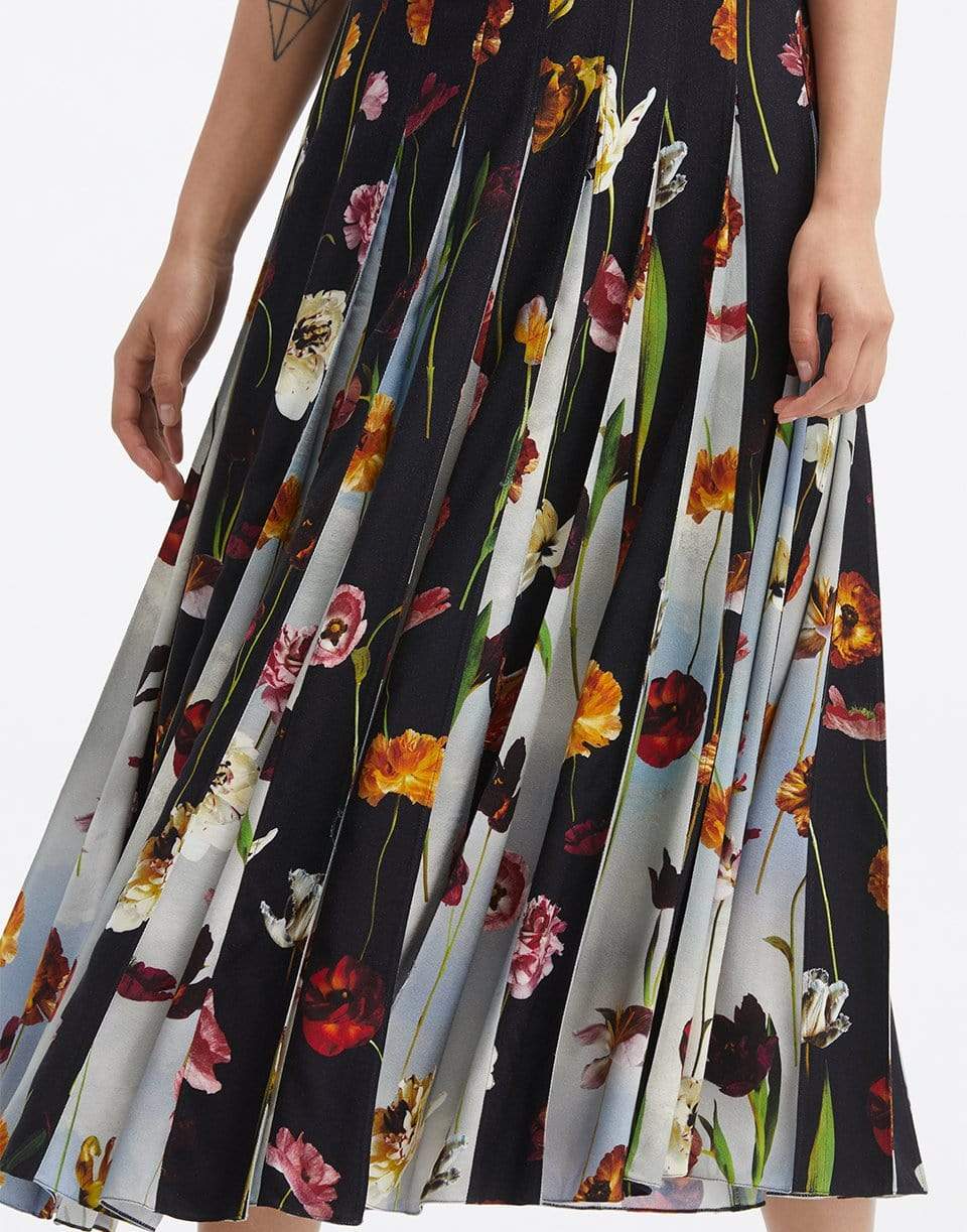 OSCAR DE LA RENTA-Sleeveless Inset Dress-