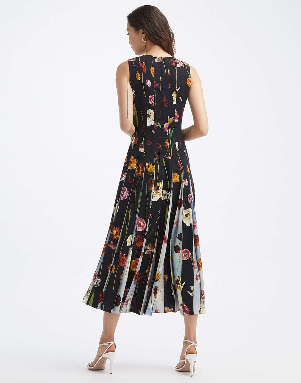 OSCAR DE LA RENTA-Sleeveless Inset Dress-