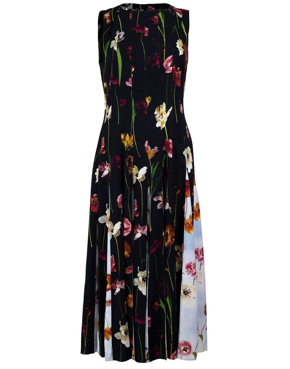 OSCAR DE LA RENTA-Sleeveless Inset Dress-