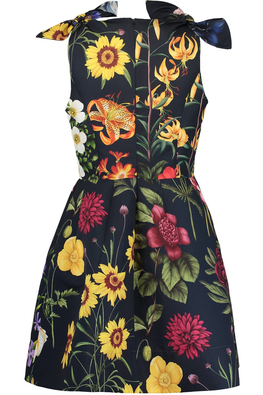 OSCAR DE LA RENTA-Sleeveless Floral Dress-