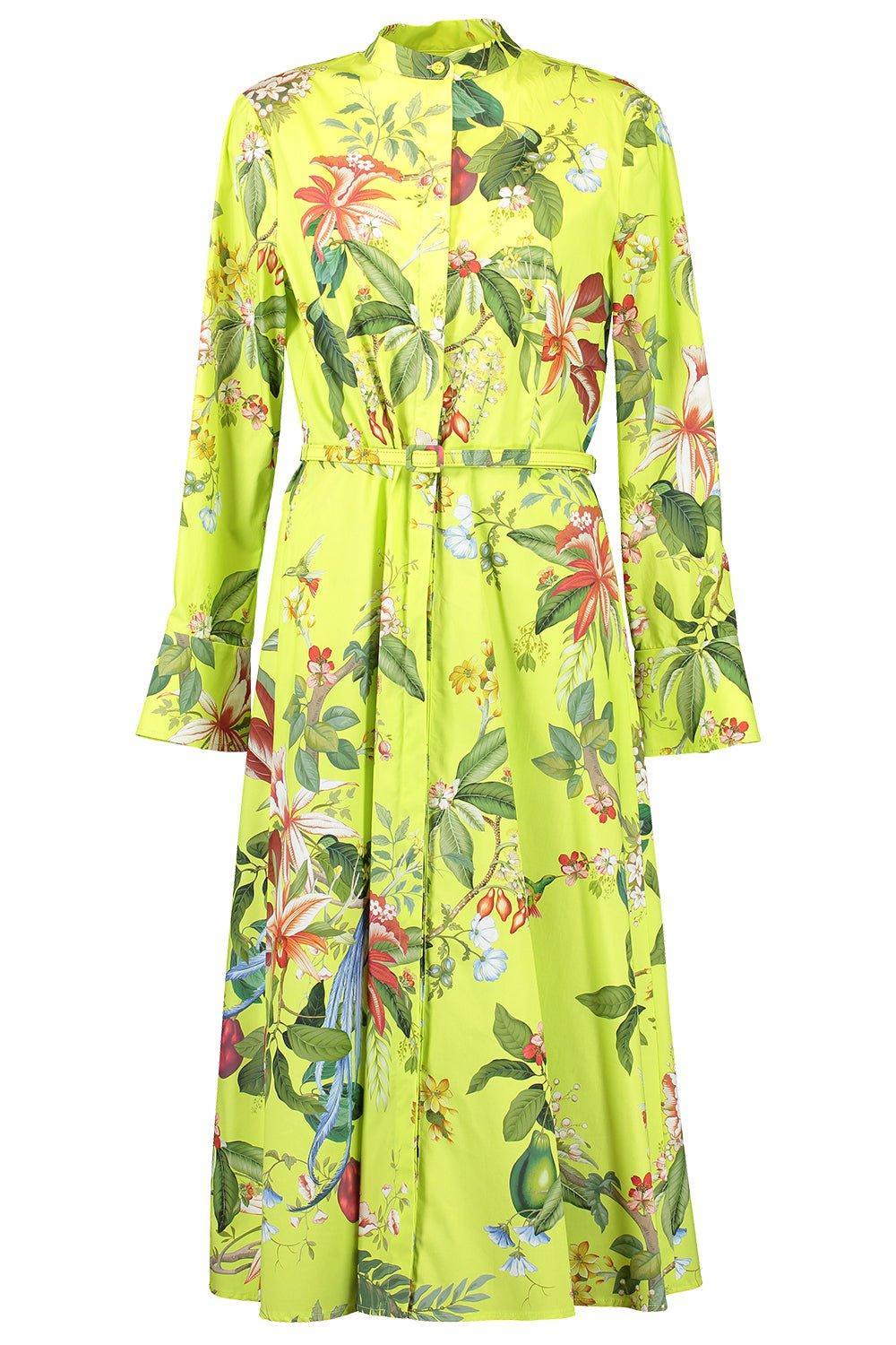 OSCAR DE LA RENTA-Floral Fauna Dress-